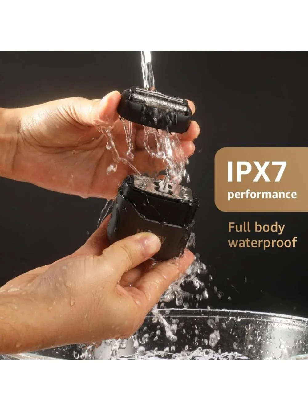 Waterproof Electric Foil Shaver for Men - Magnetic Cover, Rechargeable, Smooth